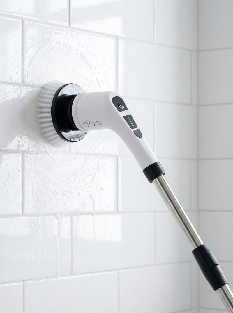 Electric Bathroom Scrubber brush head cleaning shower tile
